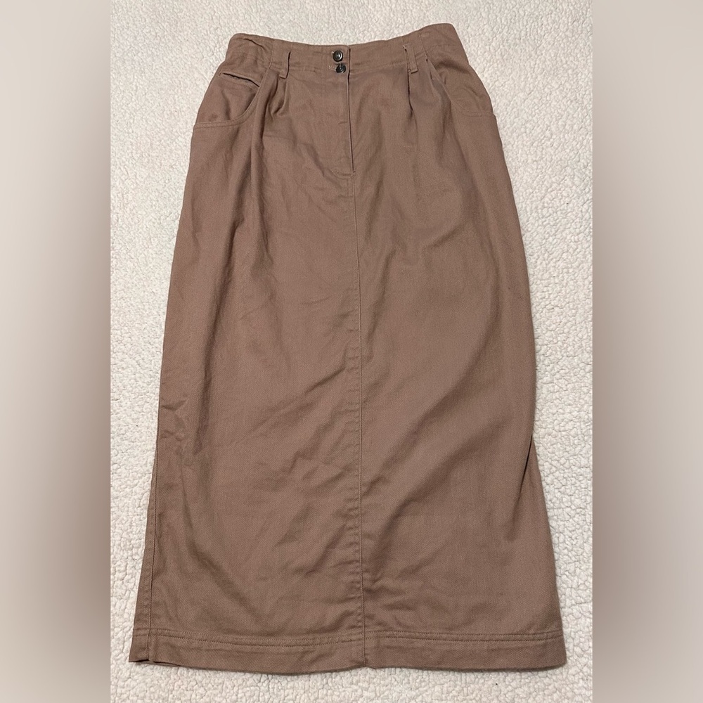 Vintage 90’s Jones New York Sport Classic Brown Women's Maxi Skirt size 6